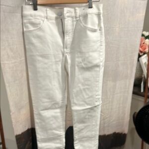 Express White Straight Leg Jeans